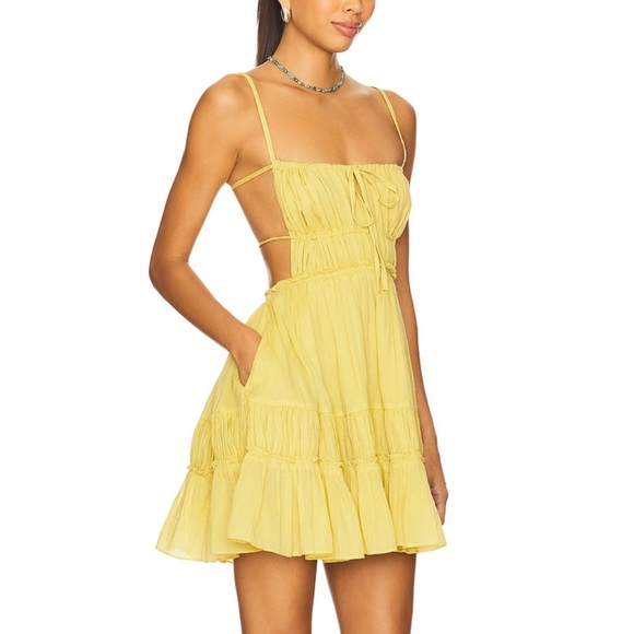 Free People Sunny Yellow Mini Dress - Picture 2 of 7
